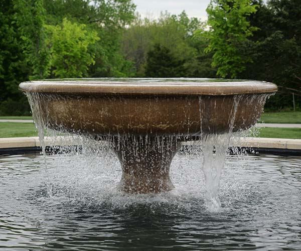 Overland Park, Kansas - May 2, 2025: A Cool Cloudy Spring Day at Overland Park Arboretum and Botanical Garden